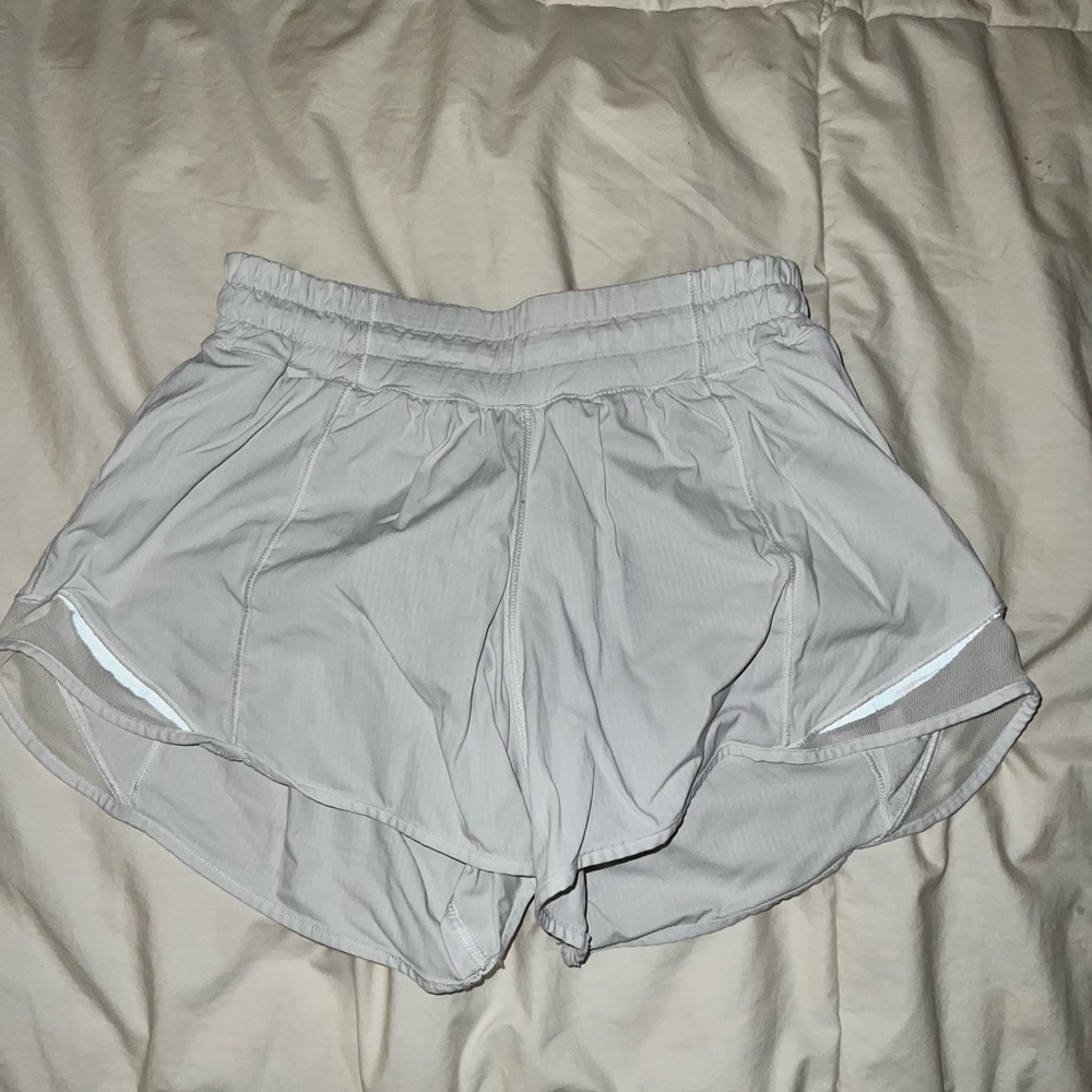 White size 4 Lululemon size 4 tall shorts